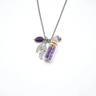 Amethyst Diffusing Necklace | Energy & Healing | Aromatherapy on the Go